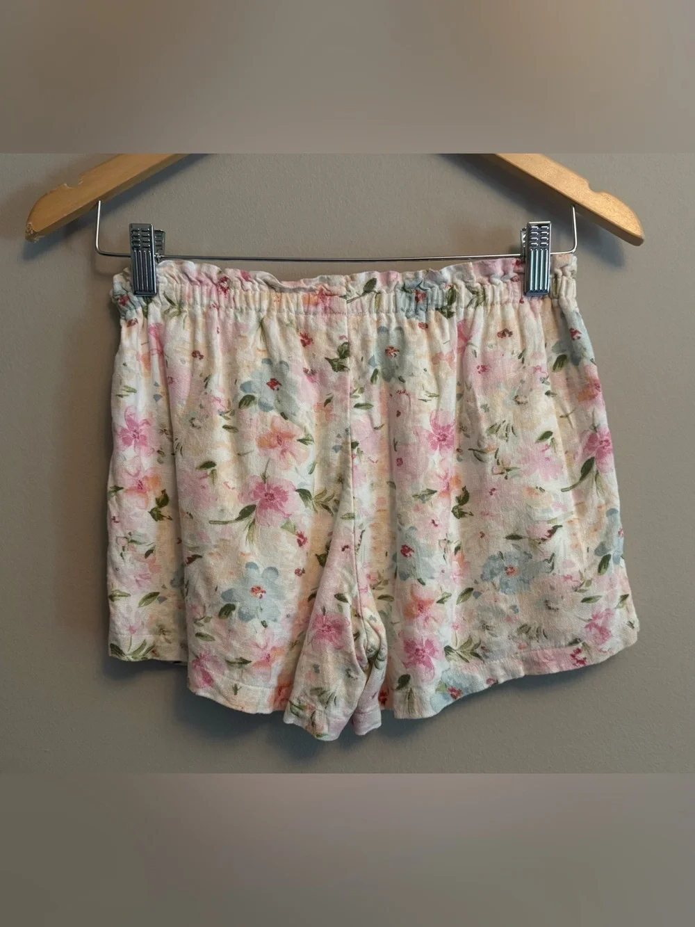 Abercrombie Kids Girls Cream Floral Tank & Shorts Set - Size 11/12